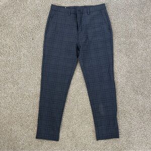 Zara Men's Dark Gray Plaid Pants